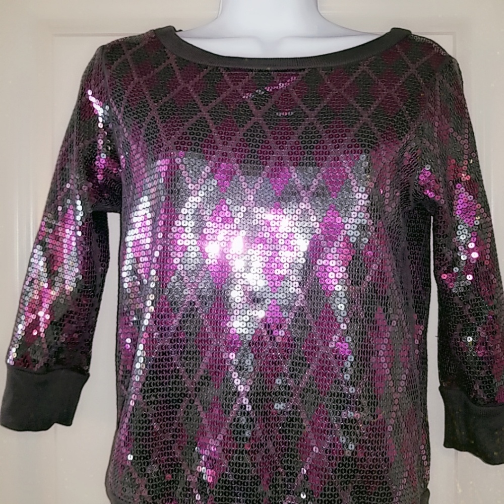 Express xs  sequin sweatshirt